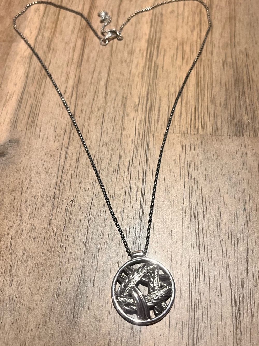 David Yurman diamond and papyrus pendant necklace - Picture 4 of 5